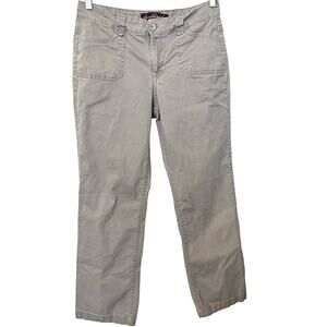 GLORIA VANDERBILT HIGH-RISE, BOOT-CUT JEANS, WOMENS, 8 SHORT WAIST 31, GREY